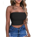 Sexy Women Chest Wrap Crop Top Neon Solid Color Strapless Tops Seamless Wireless Bandeau Bra Tube Top